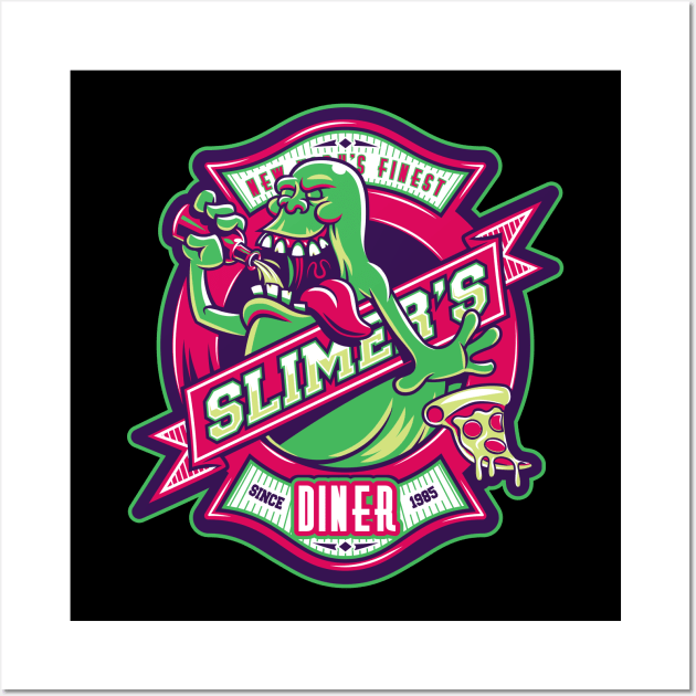 Slimer's Diner - Ghostbusters Pizza Wall Art by Nemons